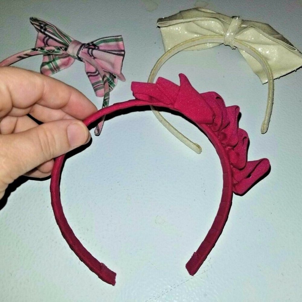 Girls Headbands - 3 with bows - Ages 4-8